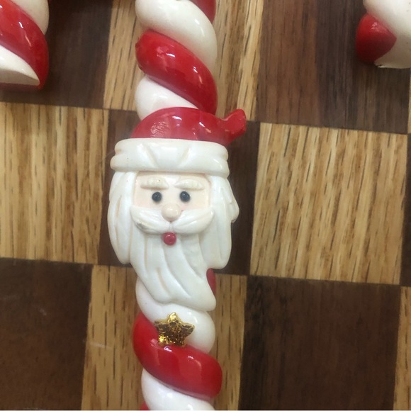 Beautiful Candle Cane Set of 3 Bundle with a Santa , a reindeer & a teddy bear - Picture 5 of 11